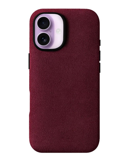 iPhone 16 Plus - Case Alcantara - Wine Red