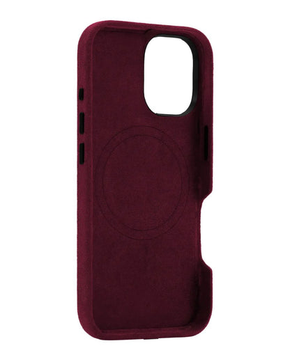 iPhone 16 Plus - Case Alcantara - Wine Red