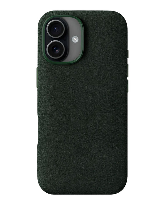 iPhone 16 Plus - Case Alcantara - Midnight Green