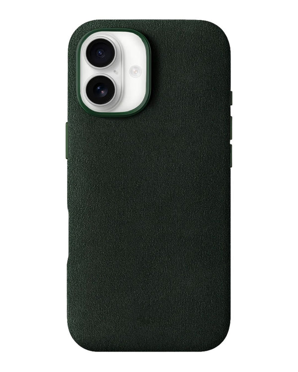 iPhone 16 Plus - Case Alcantara - Midnight Green