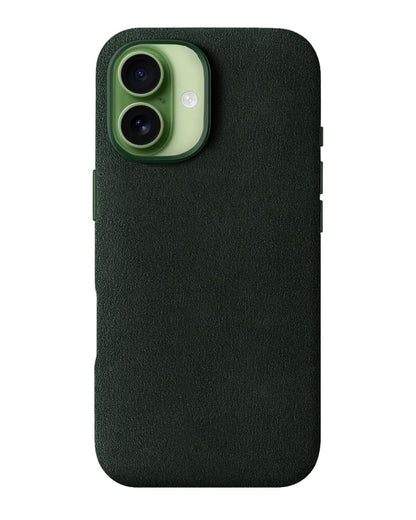 iPhone 16 Plus - Case Alcantara - Midnight Green