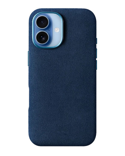 iPhone 16 Plus - Case Alcantara - Ocean Blue