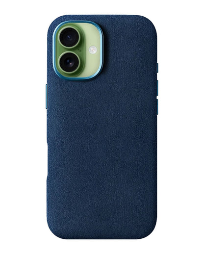 iPhone 16 Plus - Case Alcantara - Ocean Blue