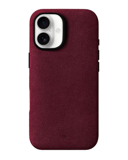 iPhone 16 - Case Alcantara - Burgundy
