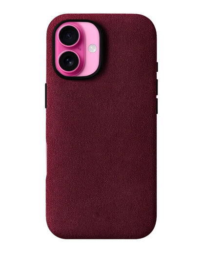 iPhone 16 - Case Alcantara - Burgundy