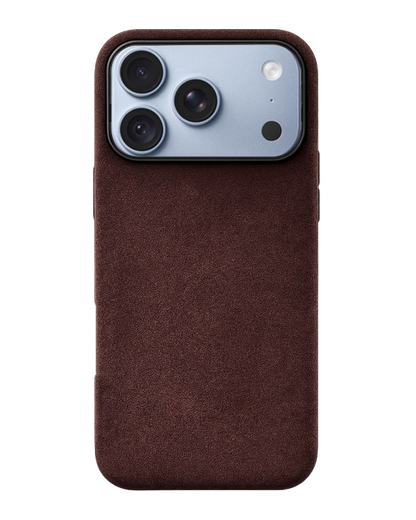 iPhone 18 Pro Max - Case Alcantara - Coffee Brown