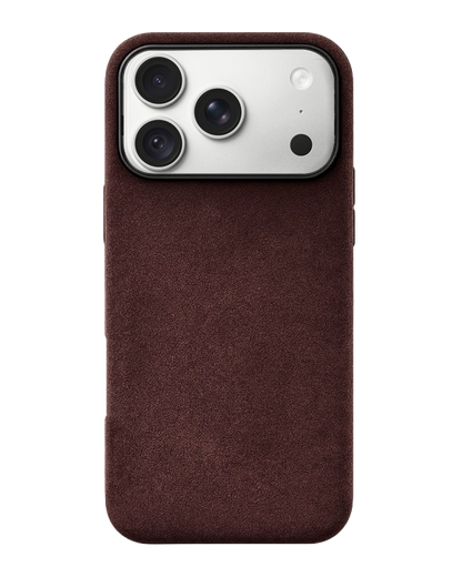 iPhone 18 Pro Max - Case Alcantara - Coffee Brown