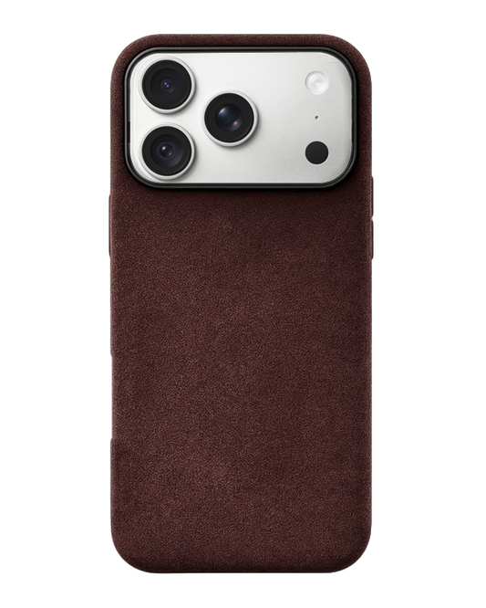 iPhone 18 Pro Max - Case Alcantara - Coffee Brown