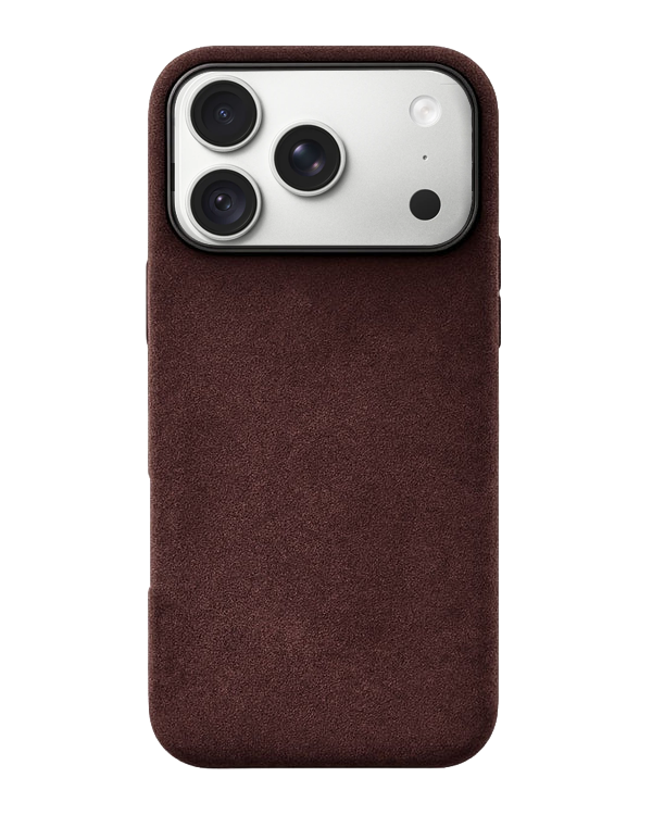 iPhone 18 Pro Max - Case Alcantara - Coffee Brown