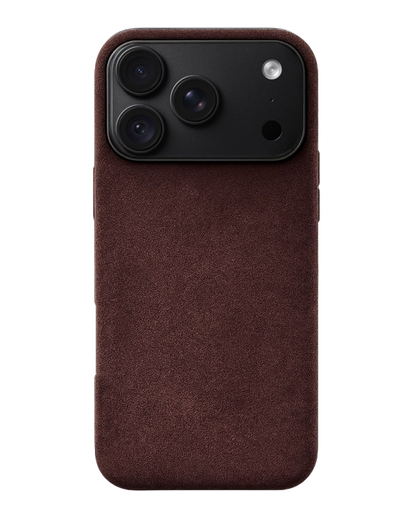 iPhone 18 Pro Max - Case Alcantara - Coffee Brown