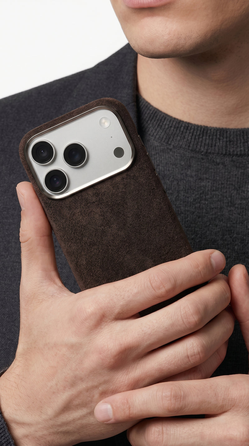 iPhone 17 Pro Max - Case Alcantara - Coffe