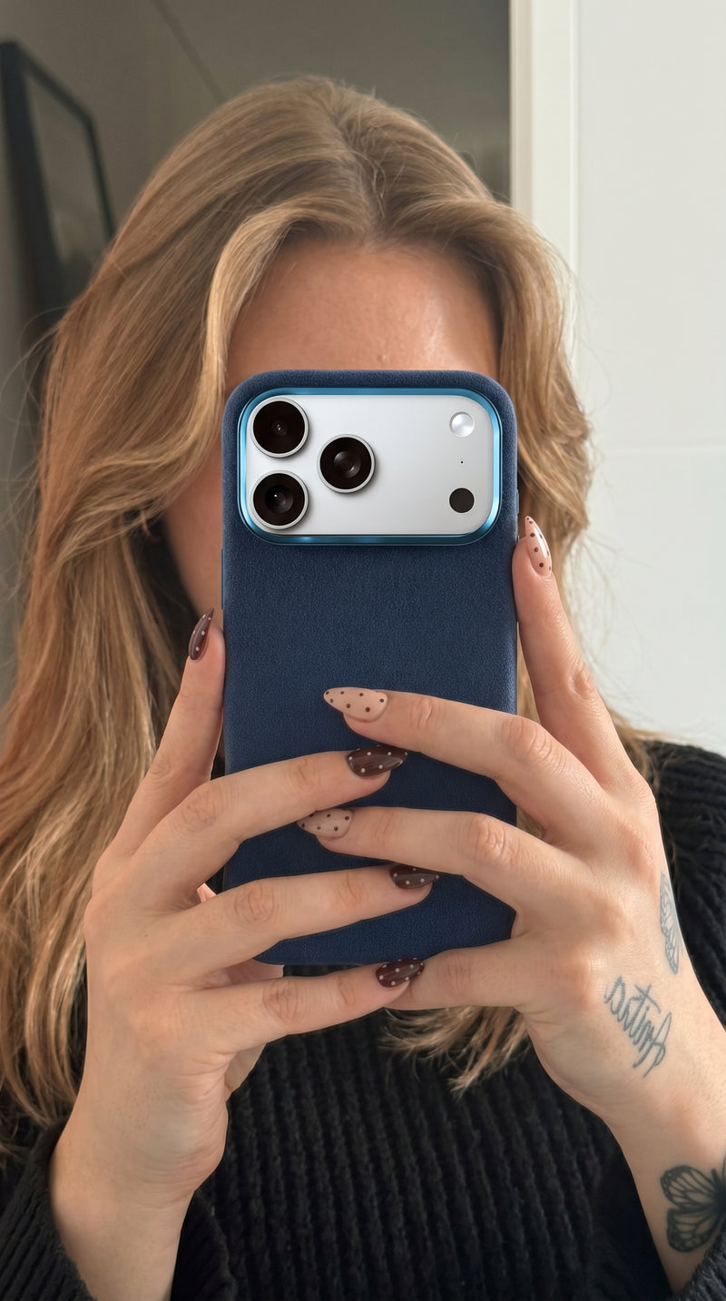 iPhone 17 Pro Max - Case Alcantara - Sea Blue